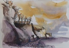 aquarell, original, signiert