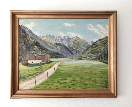 ölgemälde einer alpinen - Ölgemälde,