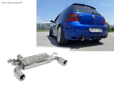 FOX Duplex Sportauspuff mit Abgasklappe VW Golf 4 R32 je 100mm rund doppelwandi