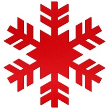 Rote Filz Schneeflocke V1 -