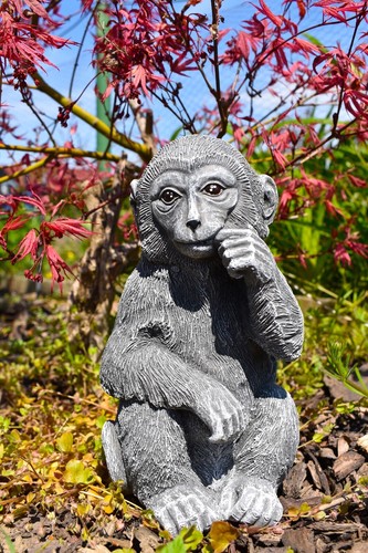Gartendeko gartenfigur affe - gartendeko,