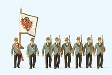 Preiser 24613 Schützen beim Festzug 8 Figuren 1:87 H0 handbemalt, Neu