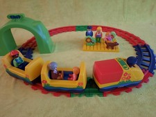 123 Playmobil - Eisenbahn elektrisch, 12 Schienen farbig, Tunnel Figuren Zubehör