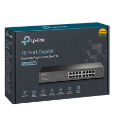 TP-Link 16-Port Gigabit Switch V12 16 RJ-45 Ports 32 Gbit/s 9 26 W AC Netzteil R
