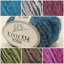 ONline Rodia Linie 534, Alpaka, 6 Farben, Trendgarn 50g Glitzer