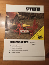 Prospekt Steib Holzspalter Broschüre  Traktor Schlepper i