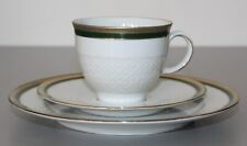 Seltmann Weiden Annabell Kaffeegedeck 3-teilig m. kobaltgrünem/goldenem Rand
