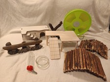 Hamster Zwerghamster Rennmaus Mäuse Zubehör Set Laufrad 30cm Häuschen Neu