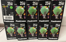 10x Paulmann Glühbirne E14 25W grün Party für  Lichterkette 401.23 Tropfenlampe