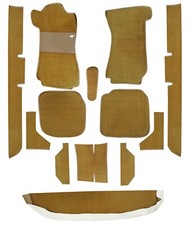 Teppichsatz Teppich für Mercedes W114 W115 Limousine Gummi Absatzschoner Dattel.