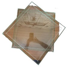 2 Acryl Glas Aussteller Tablet Quadratisch 40x40x4 cm