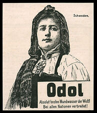 Alte Reklame Werbung 1901 Odol (2)  Absolut bestes Mundwasser der Welt Schweden
