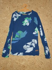 1x getragen: soquesto Feinstrick Pullover Gr. 36 (S) aus Baumwolle dunkelblau