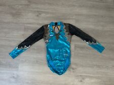 Turnanzug langarm Damen - Wettkampfturnanzug - Moreau - türkis/glitzer - Gr.36