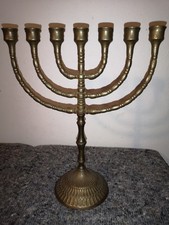 Jüdischer Kerzenleuchter Menorah Messing Chanukka Leuchter Kerzenständer