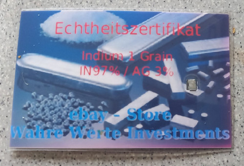 Indium 100 kleinbarren - 97/100,
