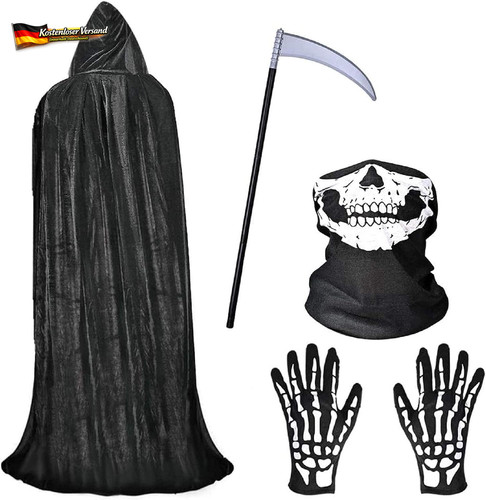 Umhang kapuze samt halloween - kapuze,