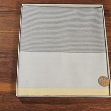 Ovp 60er Jahre PICHLER Leinen Tischdecke 130 X 150 Blau Grau Gelb Mid Century 