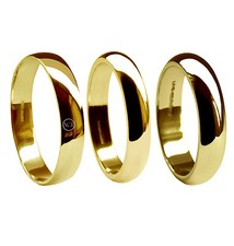 4Mm 9Ct Gelbgold Eheringe