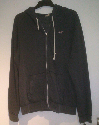 Blaue kapuzenjacke mit - blaue,