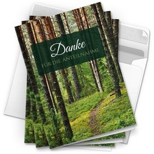 Trauer danksagung set - danksagung, 10