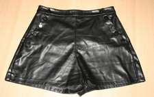 Damen Leder Shorts Kunstleder