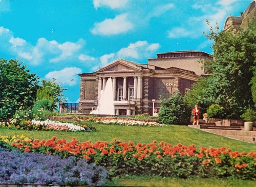 Halle saale theater des - ak,