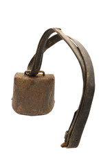 Omas alte große Ziegenglocke 12,3 x 14 cm Lederriemen aus eigenen Viezucht 100 J