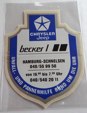 Werbe-Aufkleber Chrysler Jeep