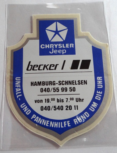 Werbe aufkleber chrysler jeep - werbe-aufkleber,
