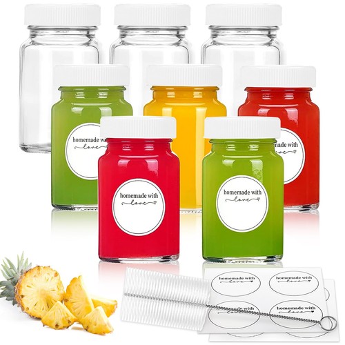 8x60ml mini klarglasflaschen - mini,