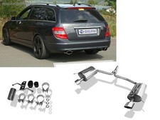 Fox Duplex Sportauspuff für Mercedes C-Klasse W204 S204 4-Zyl AMG je 1x 115x85mm