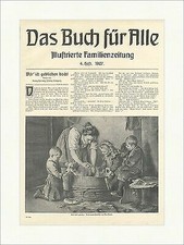 Karo wird gebadet Arenz Kinder Mutter Hund Holzzuber Waschen Tiere ED 0032