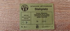 Ticket 1979 FC Zurich vs. FC Kaiserslautern Uefa Cup  32373