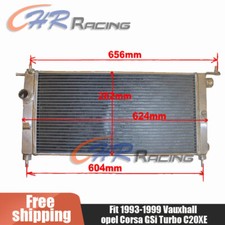 Aluminum Radiator For 1993-1999 Opel Vauxhall Corsa B GSI Turbo C20XE C20LET MT