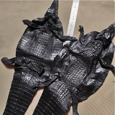 Echte Alligator Schwarz Krokodil Haut Verbergen Echtes Leder DIY Dekoration