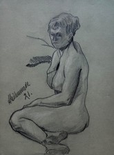 Kohle Zeichnung 1921 Porträt