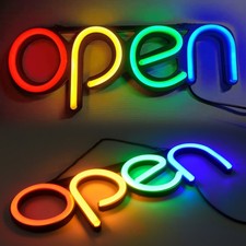 OPEN GEÖFFNET LED Schild
