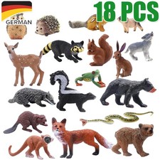 18 PCS Dschungel Zoo Tiere Figuren,Safari Tierfiguren Spielzeug,Wald Tierfig DHL