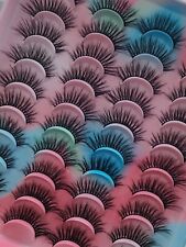 20 Paar HL07 3D Echthaar Wimpern 100% Mink Lashes Fake False Faux Eyelashes 