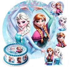 Frozen Essbar Die Eiskönigin Anna und Elsa Fabel Tortenaufleger Torte + TEXT