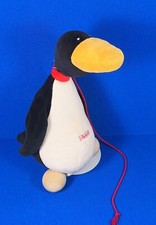SIGIKID Nachzieh PINGUIN Nachziehtier Plüsch Rollen Räder Ziehtier älter 36 cm