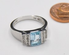 Weißgold Solitär Topas