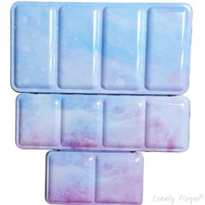 Leeres aquarell paletten - leeres, set
