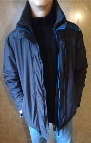 Superdry jacke medium blau - jacke,
