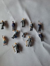 11   Modellfiguren  1:87  Konvolut  Eisenbahnpersonal  Bahnarbeiter