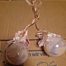 2 Stück Glas Kugeln Fensterkugeln leicht Irisierend Glaskunst Handgefertigt