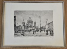 Antike Gravur "Berliner Dom" Größe 43/33