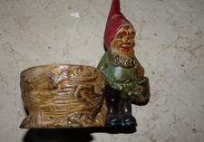 Gartenzwerg (true vintage) mit Blumentopf L/B/H 7,5x12x17cm evt von Griebel?