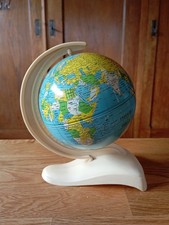 Design Mini Globus  Erdglobus Michael Seidel 1960 er Kunststoff Metall